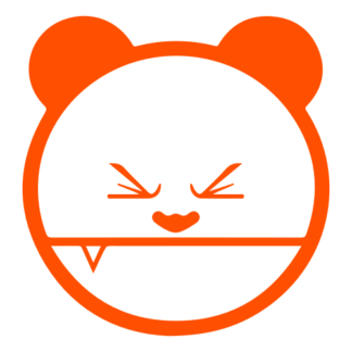 Mad Panda Decal (Orange)